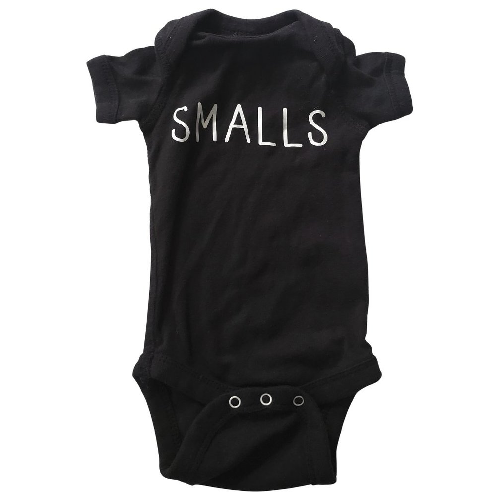 LAT Apparel Rabbit Skins Smalls Newborn Onesie Black New Mom Gift